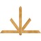 Ekena Millwork Kennewick Rough Sawn Timber Gable Bracket, Western Red Cedar, 60"W x 40"H x 2"D x 4"F, 16/12 Pitch GBW060X40X0204KEN00RWR - alternate 1